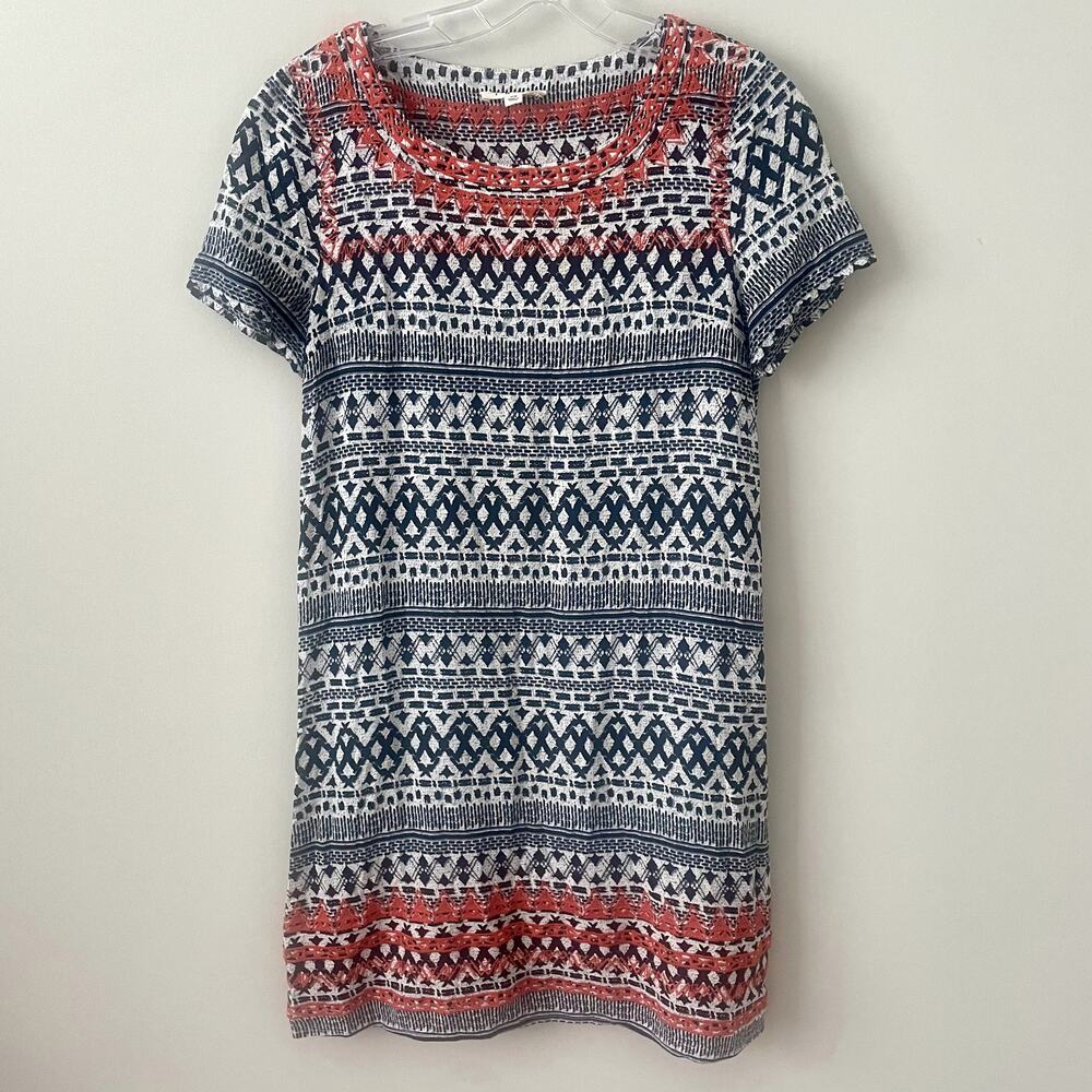 THML Multi Aztec Print Pullover Dress Boho Print Sz XS